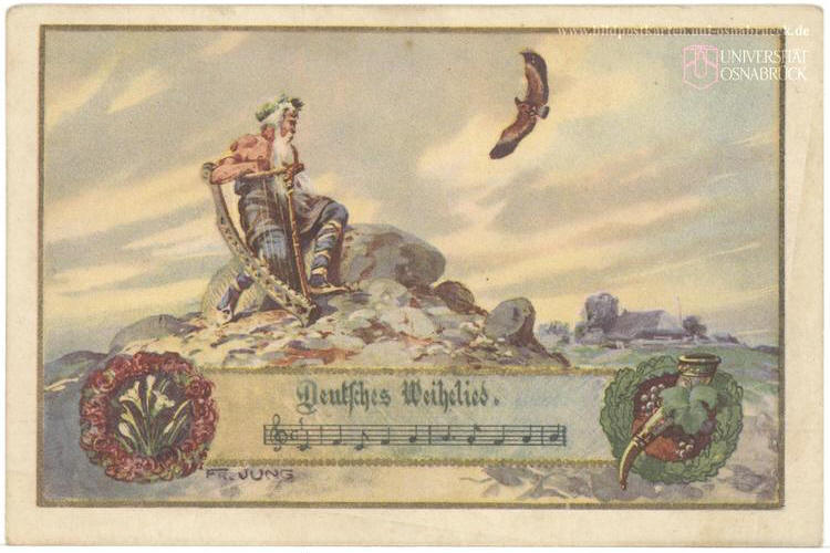 Deutsches Weihelied. - historische Postkarte.