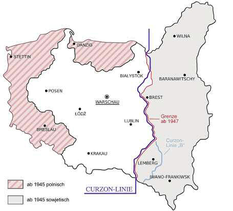 114.267 Quadratkilometer Ostdeutschland: Der auf der Karte schraffierte Teil der Oder-Neiße-Gebiete ist seit 1945 polnisch verwaltet und seit 1990 Teil der Republik Polen.