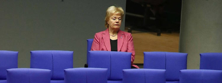 Nach dem Austritt: Erika Steinbach im März 2017 im Bundestag