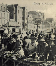 Danzig - Der Fischmarkt vor 1945